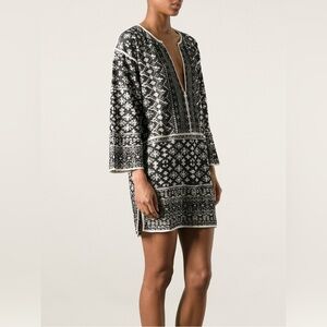 Isabel Marant Black and White Mini Dress
